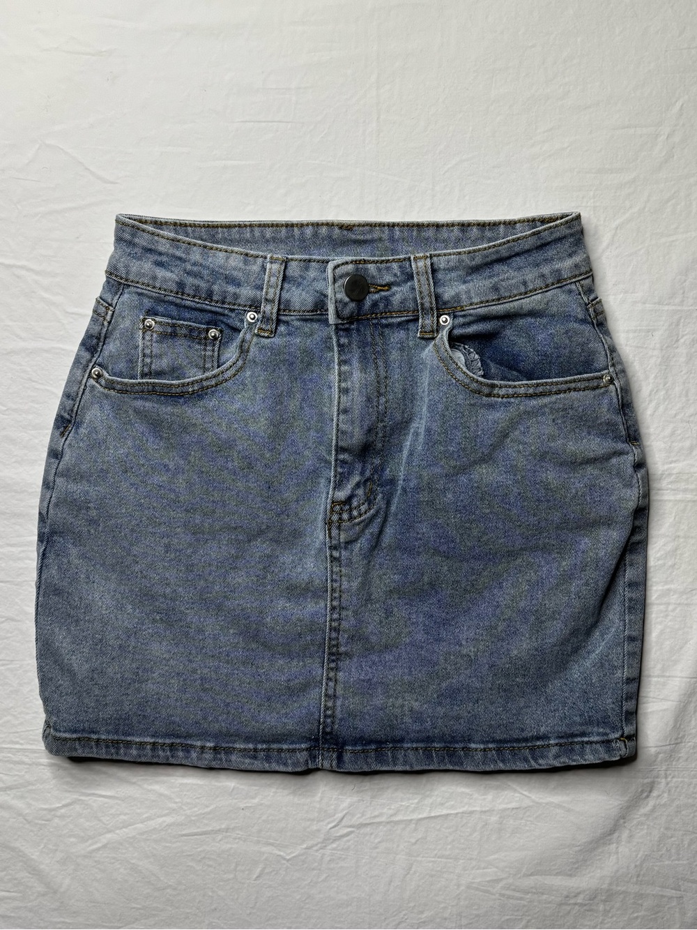 Classic Blue Denim Mini Skirt - Women